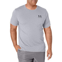 Under Armour Herr Sportstyle T-shirt med kort ärm, Steel Light Heather/Black, 3X-Large Tall