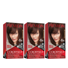 REVLON Colorsilk Kleur Haarverf met 3D Gel Technologie & Keratine, 100% Grijze Dekking, 32 Donker Mahoniebruin, 4.4 oz