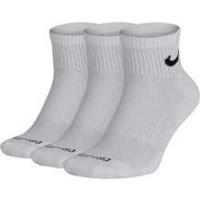 Nike Everyday Plus Cushion Ankle Socks 3-Pair Pack White/Black LG (US Men's Shoe 8-12 Women's Shoe 10-13)