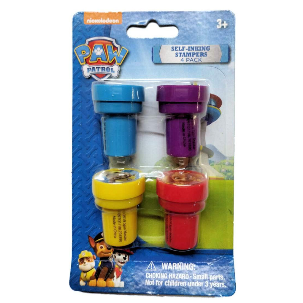 Paw Patrol 4 Pack Character Authentic Licensed Self Inking Stampers