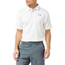 Under Armour Tech Golf-polo voor heren, wit (100)/grafiet, groot groot
