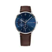 Tommy Hilfiger Men's Quartz Stainless Steel and Leather Strap Casual Watch  Color: Brown (Model: 1791508)