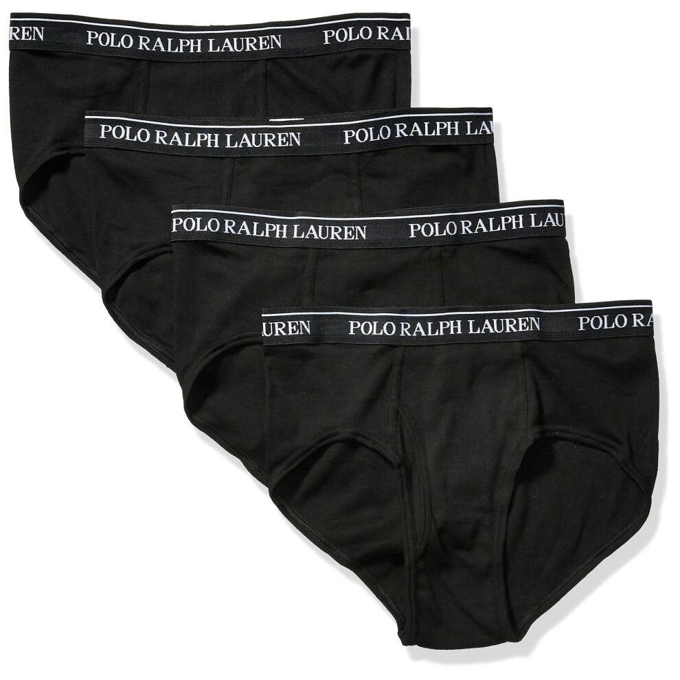Polo Ralph Lauren Men's Classic Fit w/Wicking 4-Pack Briefs  Black  X-Large