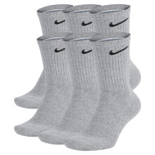 Nike Everyday Cushion Crew Socks Unisex Nike Socks Dark Grey Heather/Black L (Pack of 6 Pairs of Socks)