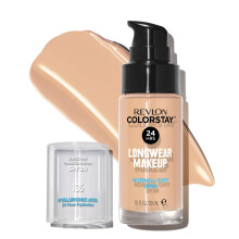 Base Líquida Revlon ColorStay para Piel Normal y Seca, SPF 20, Cobertura Media-Alta, 135 Vainilla
