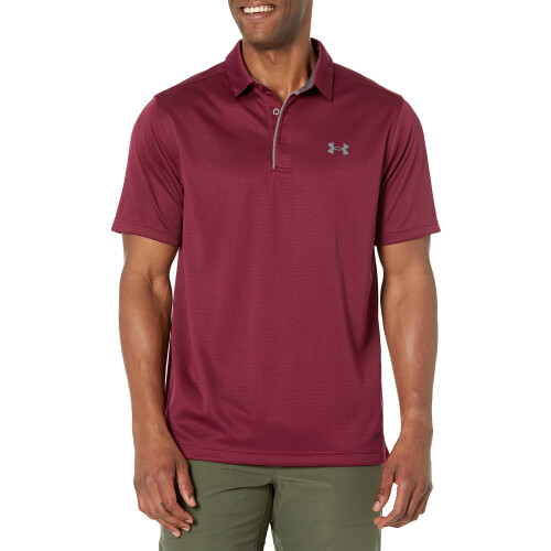 Under Armour Under Armour Ανδρικό Polo Golf Tech, Μπορντό (609)/Γκρι, Μεγάλο Ψηλό