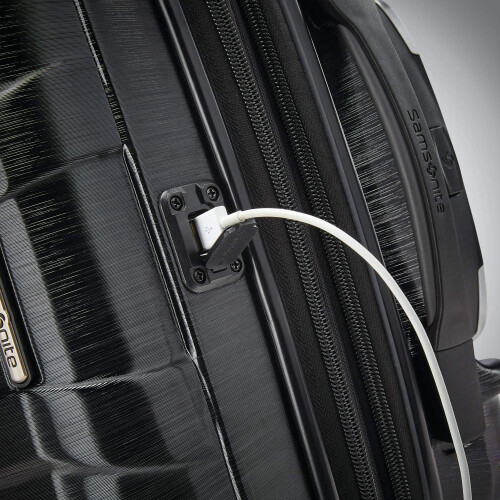Samsonite Samsonite Centric 2 Hardside Expandable bagagem com rodas spinner de m   o preta de 20 polegadas 2