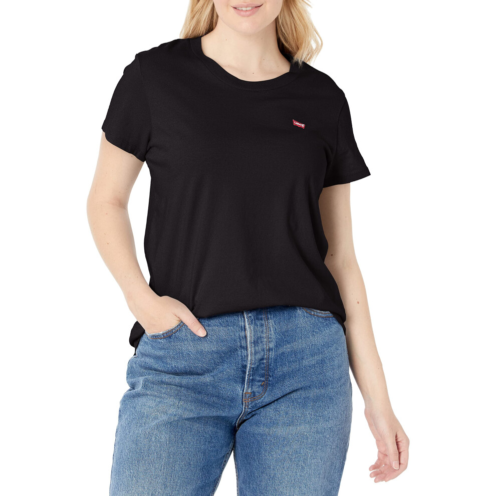 Levi's Women's Perfect Crewneck Tee Shirt  mineral black x  XX-Large
