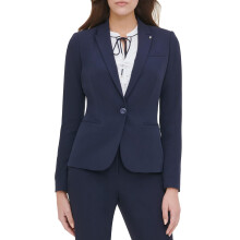 Tommy Hilfiger Dam Blazer - Affärsjacka med smickrande passform och enkelknapplåsning, Midnatt, 6