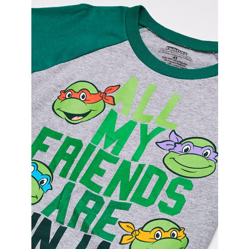 Nickelodeon Nickelodeon Beable Garoth 'Slave Long Slave Tee Heather/Kelly Green 3T 1
