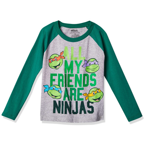 Nickelodeon Nickelodeon Beable Garoth 'Slave Long Slave Tee Heather/Kelly Green 3T