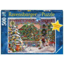 Ravensburger 16534 Puzzle -ul de la magazinul de Craciun 500 de piese pentru adul?i - Fiecare piesa este o tehnologie unica de loftclick nseamna