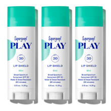 Supergoop! PLAY Lip Shield SPF 30 mentval - 3 csomag - Hidratl SPF ajakpol - Hidratl ajakpol szraz, repedezett ajkakra - Tiszta sszetevok