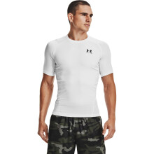 Maglietta a maniche corte Compression HeatGear Under Armour Uomo, Bianco/Nero, Large