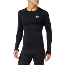 Under Armour Men's Armour HeatGear Compression Long-Sleeve T-Shirt , Black (001)/White, XX-Large