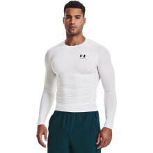 Under Armour Maglietta a Maniche Lunghe Compression HeatGear da Uomo, Bianco (100)/Nero, XX-Large
