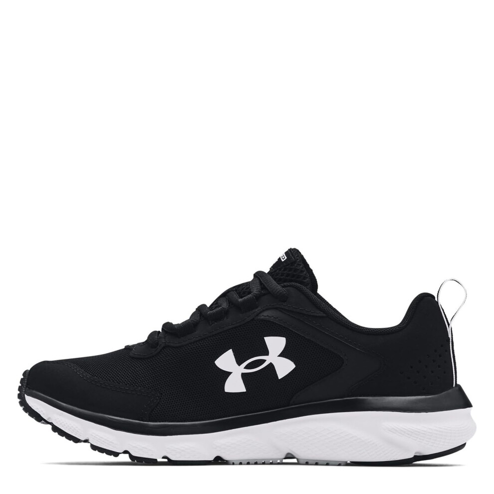 Under Armour Women's Charged Assert 9, Black (001)/White, 7 M Us