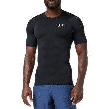Under Armour Maglietta a Maniche Corte Compression HeatGear Uomo, Nera (001)/Bianca, XX-Large