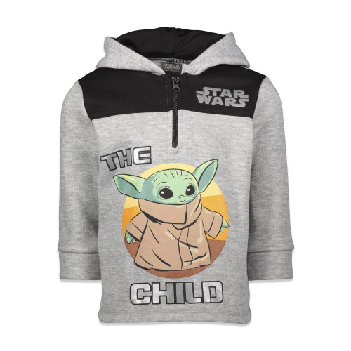 Star Wars STAR WARS Το Παιδί Φούτερ Μπλούζα με Μισό Φερμουάρ Γκρι 7-8