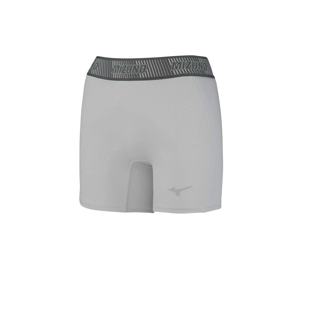 Mizuno Girls Youth Aero Vent Padded Sliding Short Medium Us Grey