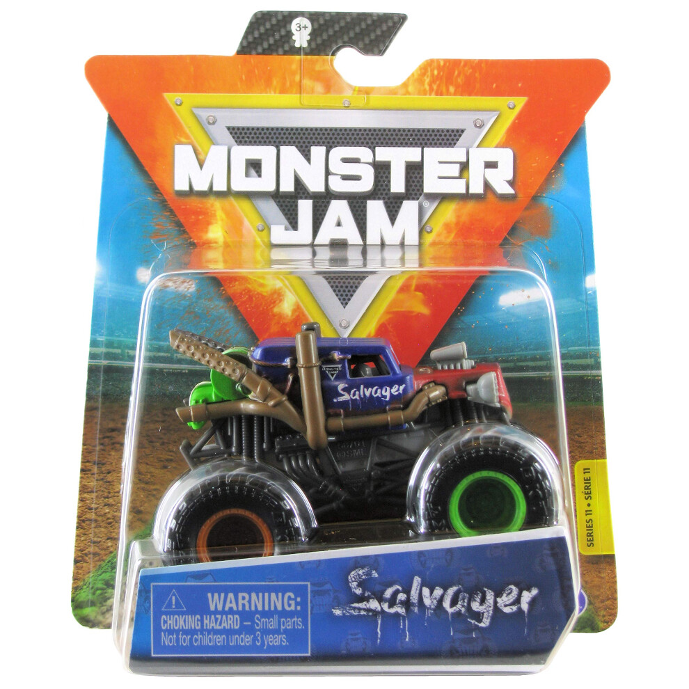 Monster Jam  Official Salvager Truck  Die-Cast Vehicle  Wreckless Trucks Series  1:64 Scale-image-OPC-PFNRV2B-NEW