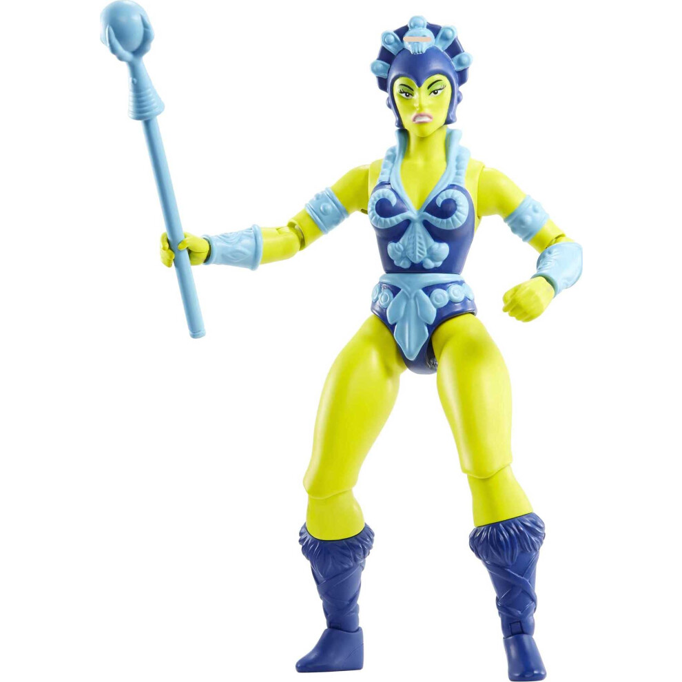 Masters Of The Universe Origins Evil-Lyn, 5,5 Zoll Grosse Actionfigur, Kampffigur Zum Geschichtenerzahlen, Spielen Und Ausstellen, Geschenk Fur 6--image