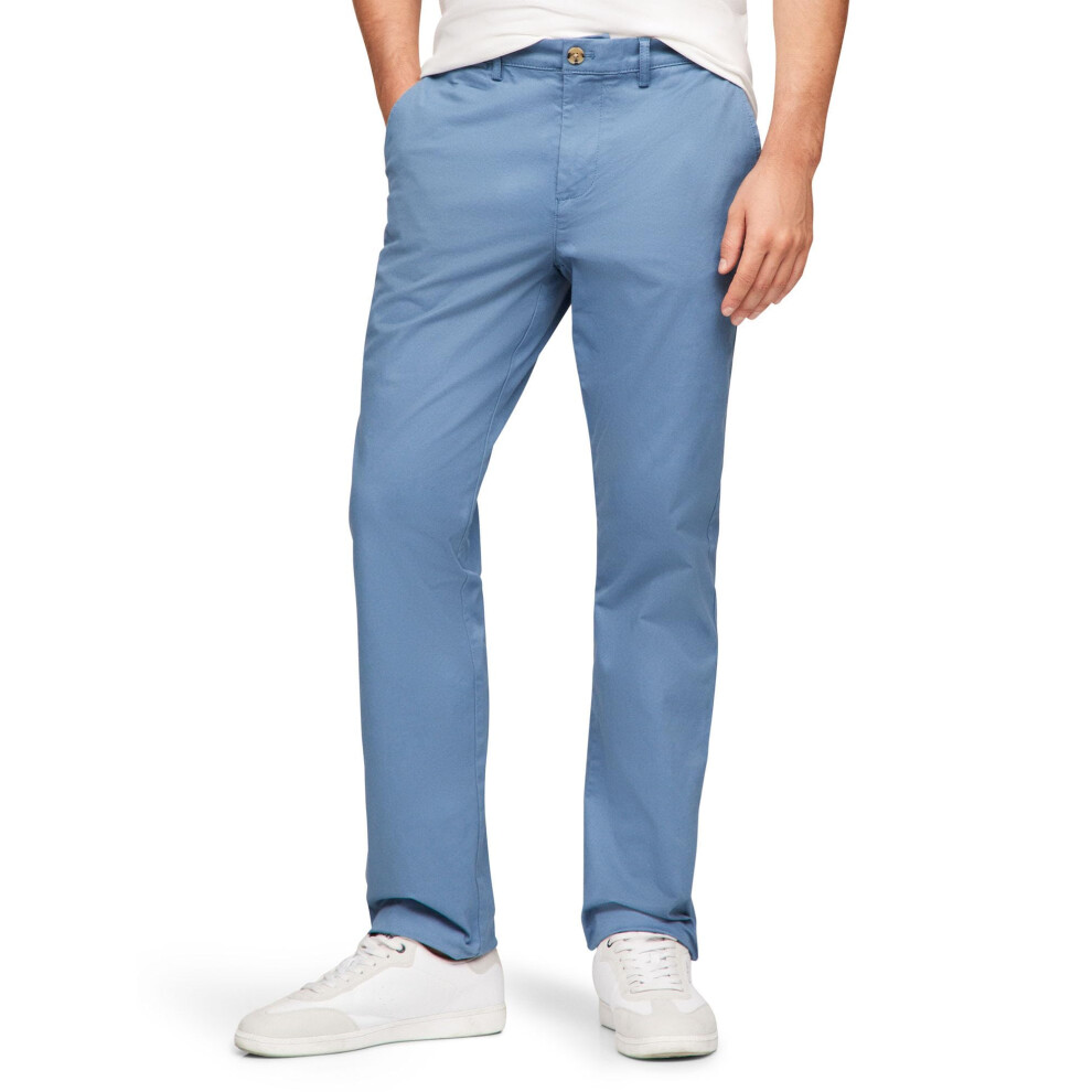 Stretch Chino Pants in Custom Fit Captains Blue