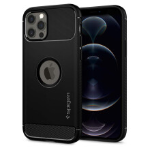 Spigen Rugged Armor Case for iPhone 12/12 Pro - Black