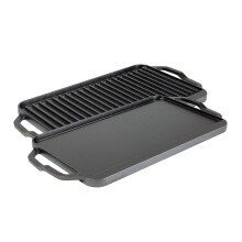 Lodge Cast Iron Chef Collection Rechteckiger Wendegrill und Bratpfanne     20 x 10 Zoll