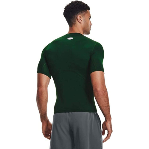 Under Armour Under Armour Ανδρικό HeatGear Compression T-Shirt , Δασώδες Πράσινο (301)/Λευκό, Μεγέθους Large 1