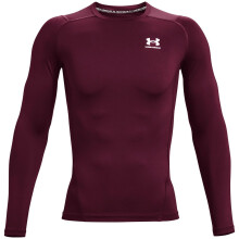 Under Armour Maglietta a Maniche Lunghe Compressione HeatGear Uomo, Maroon (609)/Bianco, 4X-Large