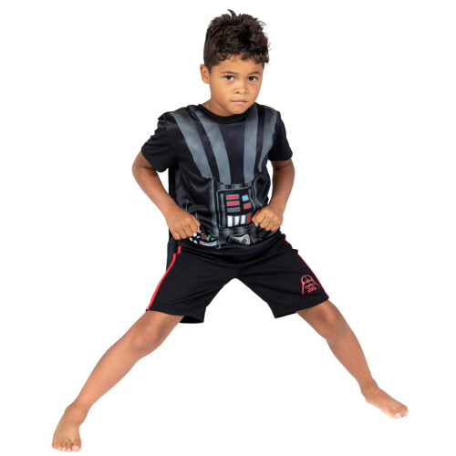 Star Wars STAR WARS Στολή Darth Vader για Μεγάλους Αγόρια T-Shirt Σορτς και Μανδύας 3 Τεμάχια Μαύρο 8 1