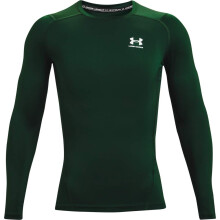 T-shirt à manches longues Under Armour HeatGear Compression pour homme, Vert forêt/Blanc, XX-Large Tall