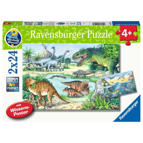 Ravensburger 2x24 Dinosaurer Puslespil