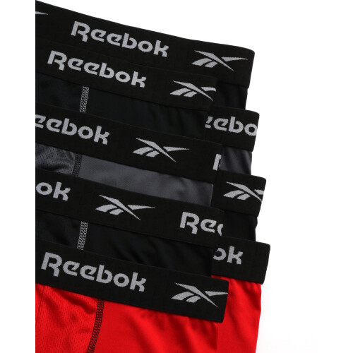 Reebok Reebok Ανδρικά Εσώρουχα - Στενά Boxer Briefs (8 Τεμάχια), Μέγεθος Large, ΜαύροΚόκκινοΓκρι 1