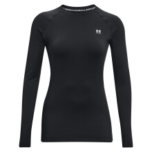 T-Shirt a Maniche Lunghe Under Armour Authentics Donna, Nero (001)/Bianco, Piccolo