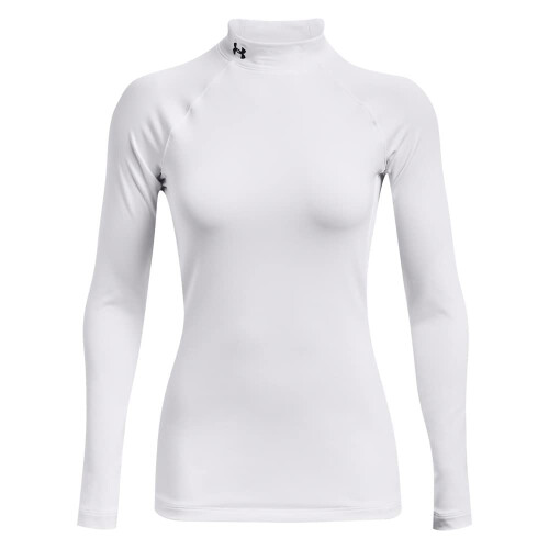 Under Armour Under Armour Dames Authentics Mock Neck T-Shirt, Wit (100)/Zwart, X-Large 1