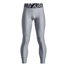 Under Armour Pojkar HeatGear Armour Leggings, Steel (035)/Svart, X-Small