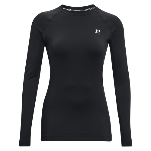 Under Armour Under Armour Maglietta a Maniche Lunga Donna Authentics, Nera (001)/Bianca, Grande