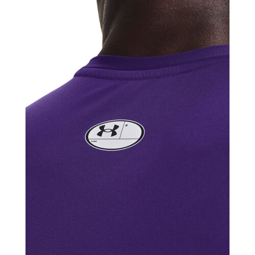 Under Armour Under Armour Ανδρικό T-Shirt HeatGear Compression Χωρίς Μανίκια, Μωβ (500)/Λευκό, Μεσαίο 1