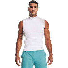 Maglietta senza maniche Under Armour HeatGear Armour Compression per uomo, Bianco (100)/Nero, Small