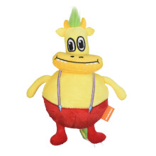 Nickelodeon for Pets Rocko's Modern Life Heffer Figure Plush Dog Toy | 9 Inch Yellow Grey and Red Squeaky Dog Toy for All Dogs | Nickelodeon Toys for