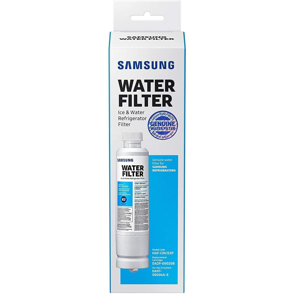 Refrigerator Water Filter DA29-00020B Samsung 1 pack Refrigerator Water Filter white(Packaging may vary)