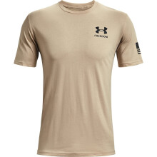 Under Armour T-Shirt Uomo New Freedom Flag, Desert Sand (290)/Nero, XX-Large