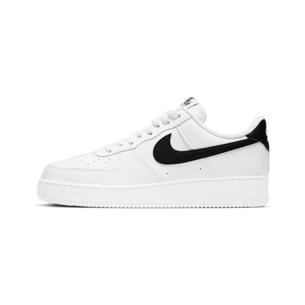 NIKE Men's Low-Top Sneakers Basketball Shoe  White Black  10