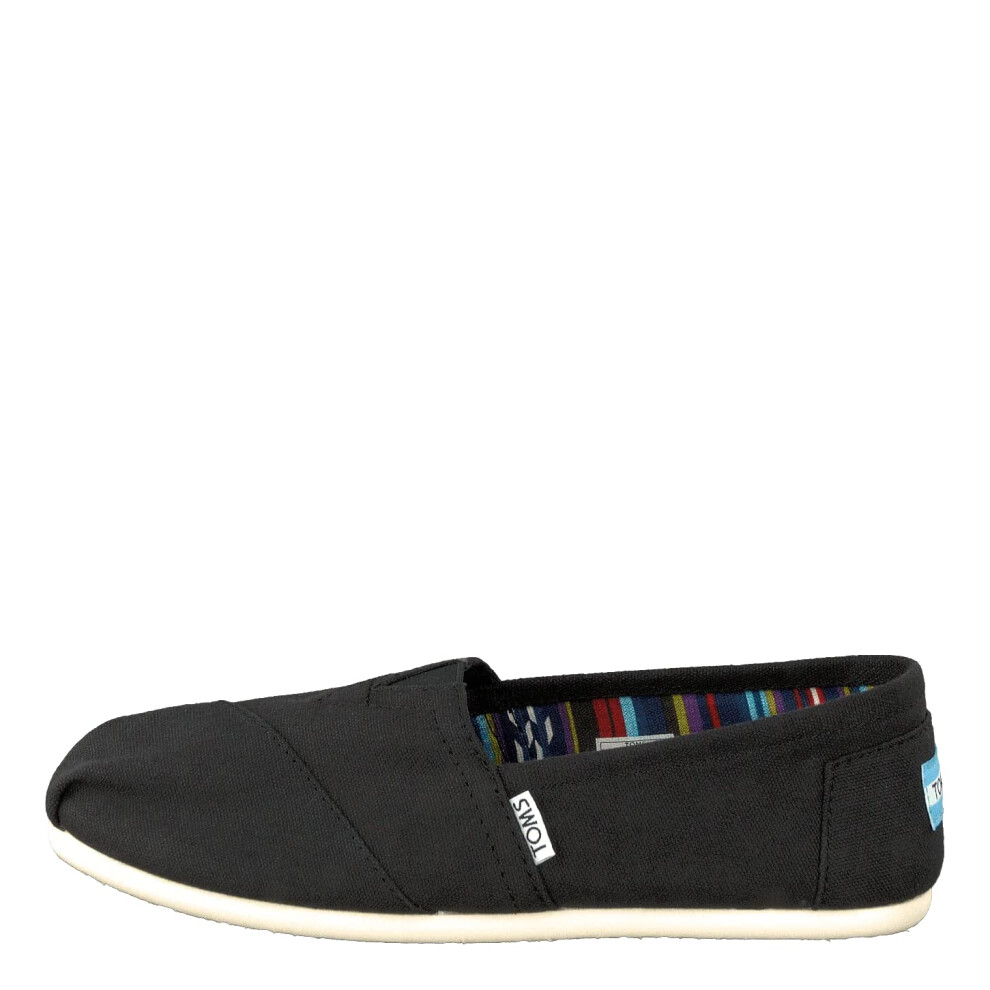 TOMS Kids Girls Alpargata Twin Gore Slip On Flats Casual - Black - Size 9 M