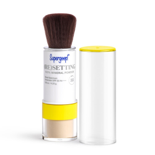 Supergoop! (Re)setting 100% Ορυκτή Πούδρα, Διαφανής - 0.15 oz - Πούδρα Στερέωσης Makeup + SPF 35 PA+++