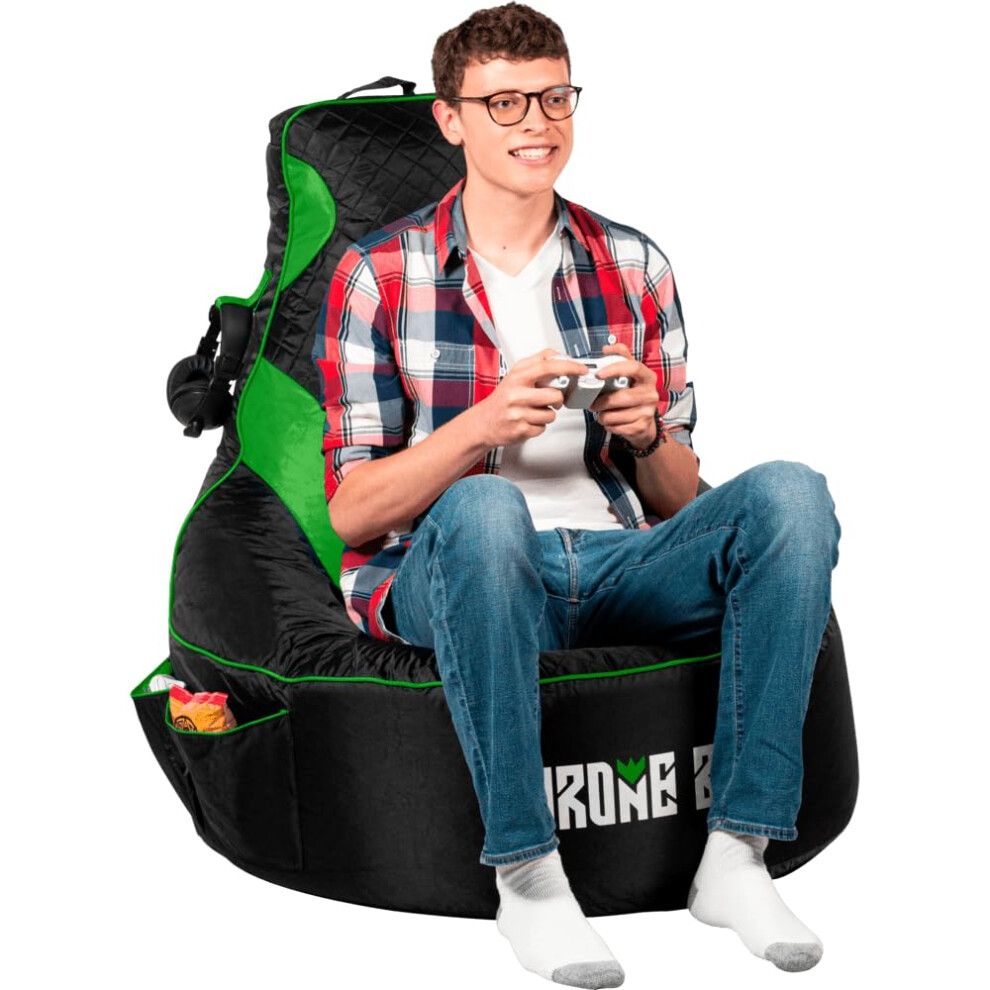 Gaming Bean Bag Chair for Adults [Cover ONLY No Filling] with High Back - Fun Gaming Sofa - Bean Bag Chairs for Adults and Teens - Dorm Chair - Gamer