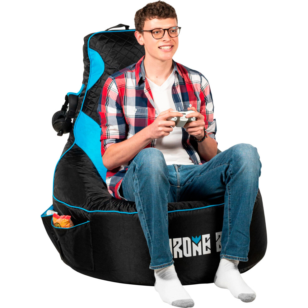 Gaming Bean Bag Chair for Adults [Cover ONLY No Filling] with High Back - Fun Gaming Sofa - Bean Bag Chairs for Adults and Teens - Dorm Chair - Gamer