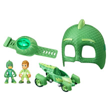 PJ Masks Gekko Power Pack Peuterspeelset met 2 Actiefiguren, Voertuig, Polsband, Kostuum Masker, Kinderen 3+
